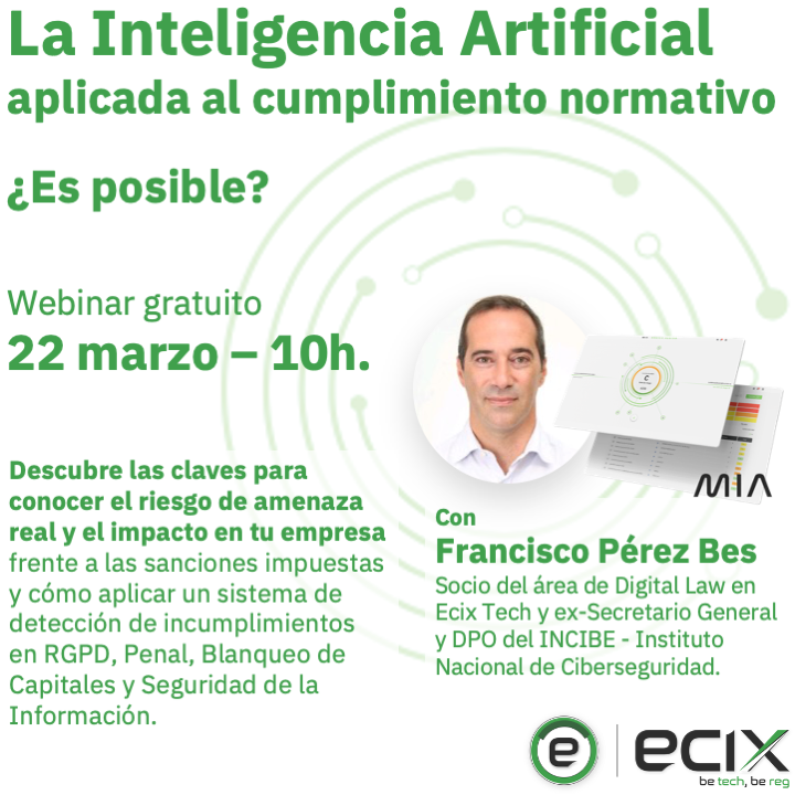 EcixTech webinar Inteligencia Artificial aplicada el cumplimiento normativo MIA inteligencia artificial